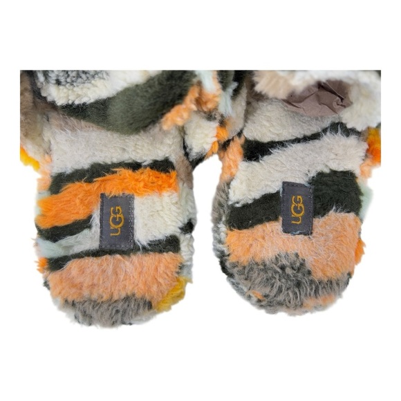 UGG Women's  All Gender Fluff It Cali Collage Olive Slippers Size 10 - Picture 5 of 9